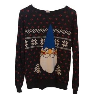 FREEZE light weight Gnome‎ ugly sweater women's size M